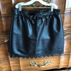 Socialite leather mini skirt